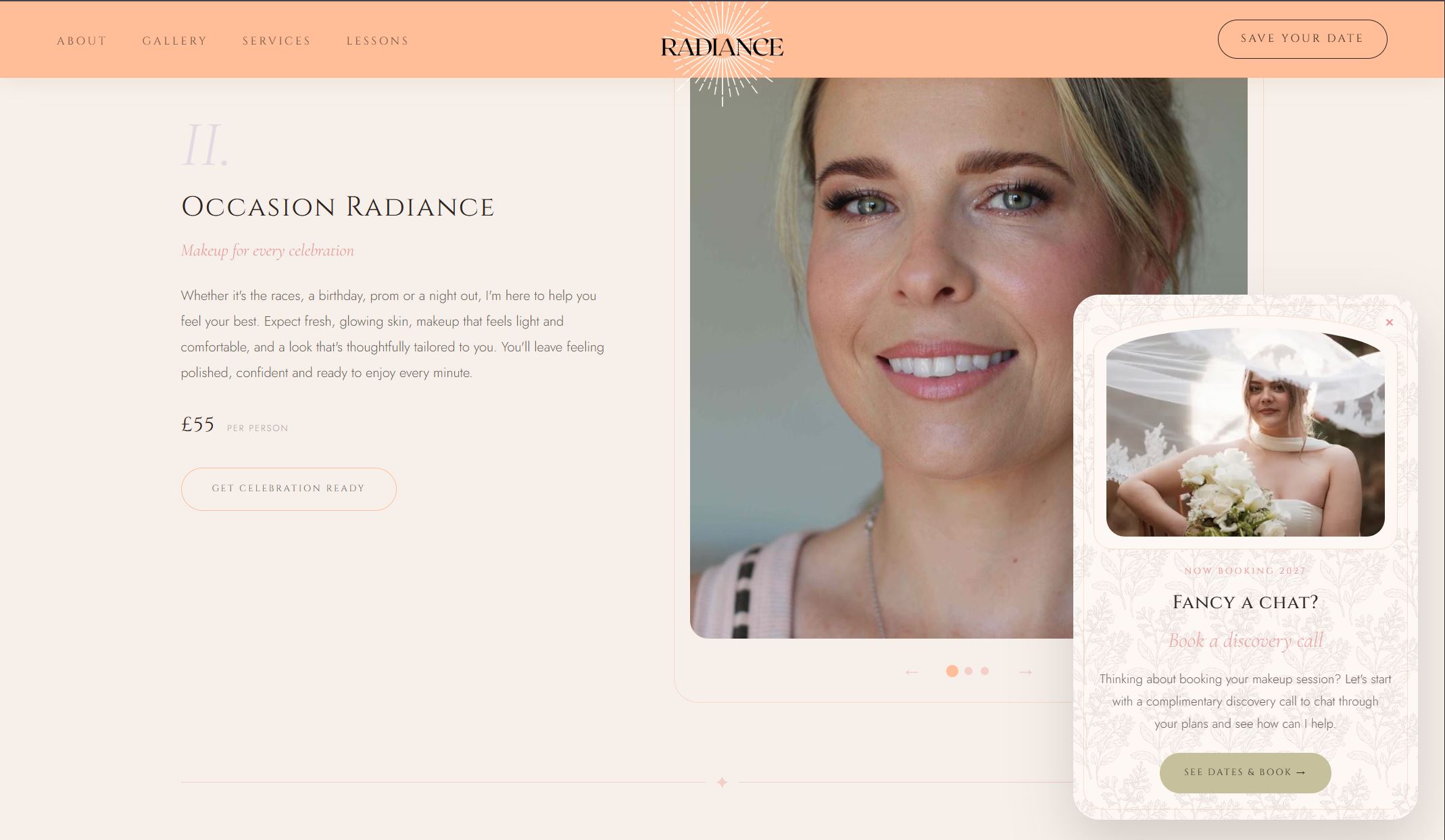 Radiance floral motif and brand pattern
