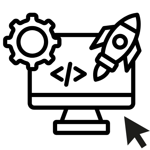 simple icon depicting a photo being optimized