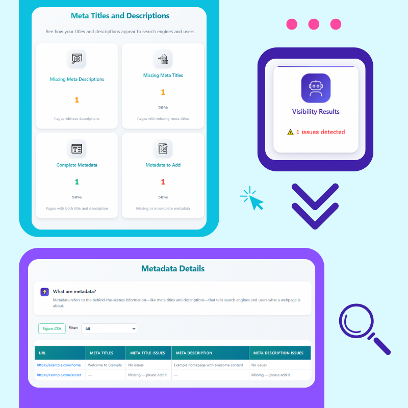 Website Visibility Analysis Dashboard
